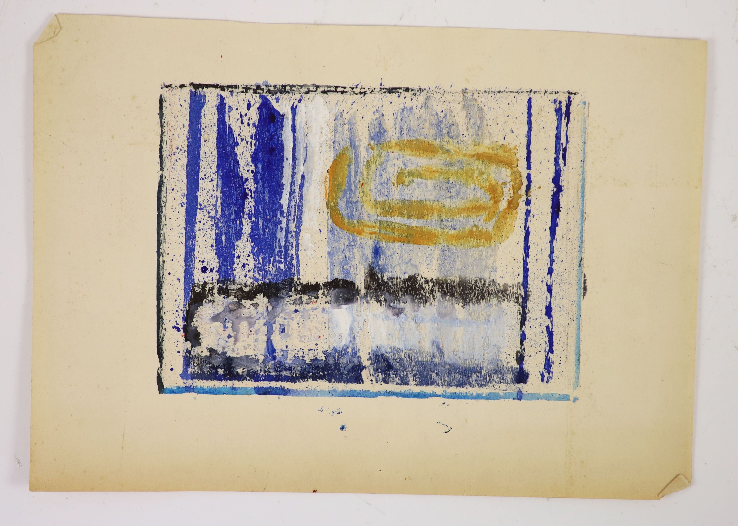 John Piper (1903-1992), Two studies for The North Thames Gas Board Murals, Wandsworth, Watercolour and ink on paper, 14 x 19cm. Unframed.